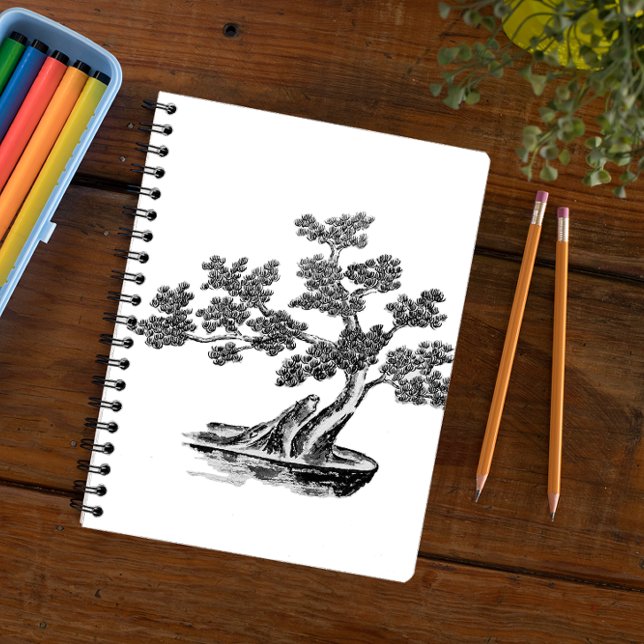 Cuaderno Bonsai - Estilo chino - blanco y negro (Subido por el creador)