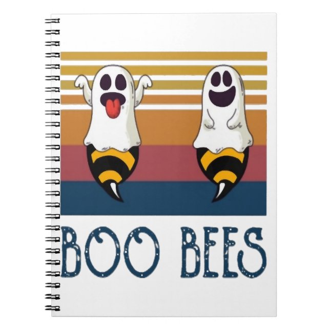 Cuaderno Boo Bees Pareja Ghost Halloween (Frente)