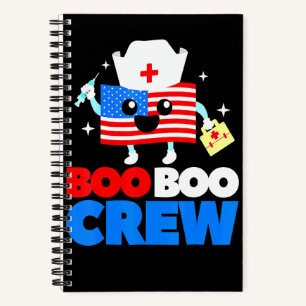 Cuaderno Boo Boo Crew Bandera Americana  4 De Julio Enferme