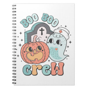Cuaderno Boo Boo Crew Enfermera Divertidas Fantasma Hallowe