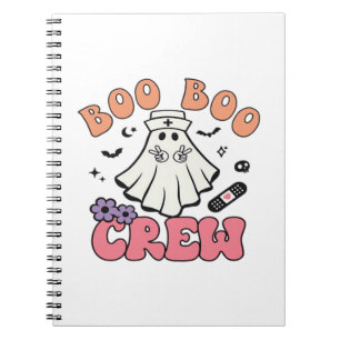 Cuaderno Boo Boo Crew Enfermera Halloween Fantasma Divertid