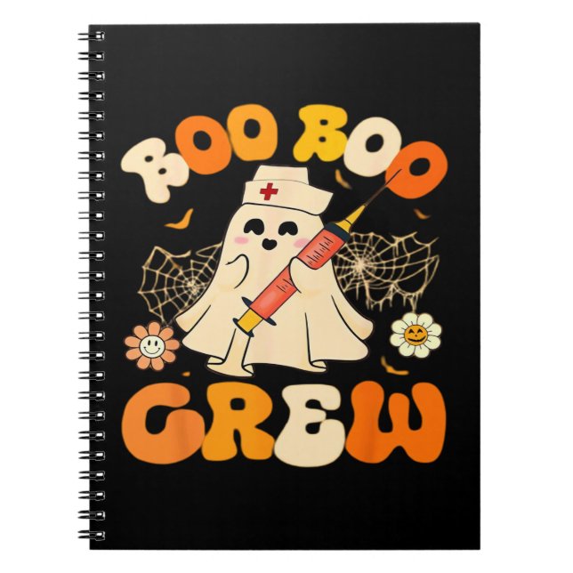 Cuaderno Boo Boo Crew Fantasma Graciosa Para Enfermera, Hal (Frente)