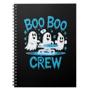 Cuaderno Boo Boo Crew Fantasma Paramédico Enfermera Hallowe