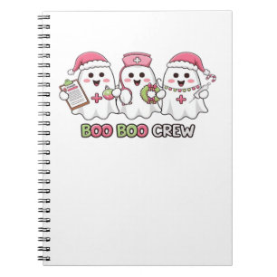 Cuaderno Boo Boo Crew Navidad, Enfermera Fantasma Camiseta
