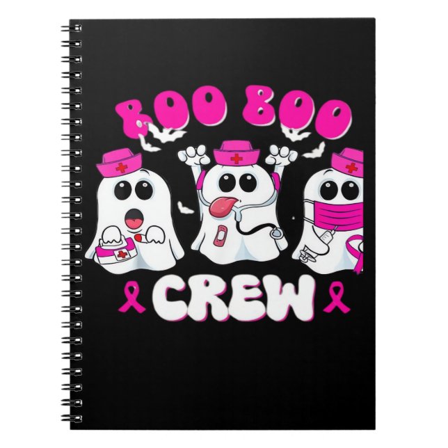 Cuaderno Boo Boo Crew Nurse Halloween Costume Ghost Breast  (Frente)