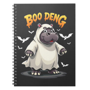 Cuaderno Boo Deng Ghost Baby Pygmy Hippo Moo Deng Halloween