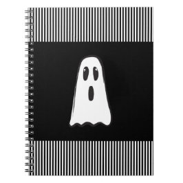 Cuaderno ¡BOO! Fantasma Lindo Espeluznante Halloween Blanco