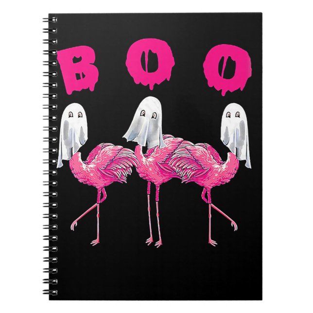 Cuaderno Boo Flamingo Halloween Flamingo Ghost (Frente)