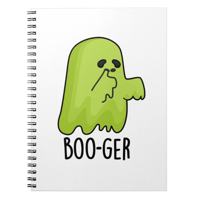 Cuaderno Boo-ger divertido Halloween moco fantasma chiste  (Frente)