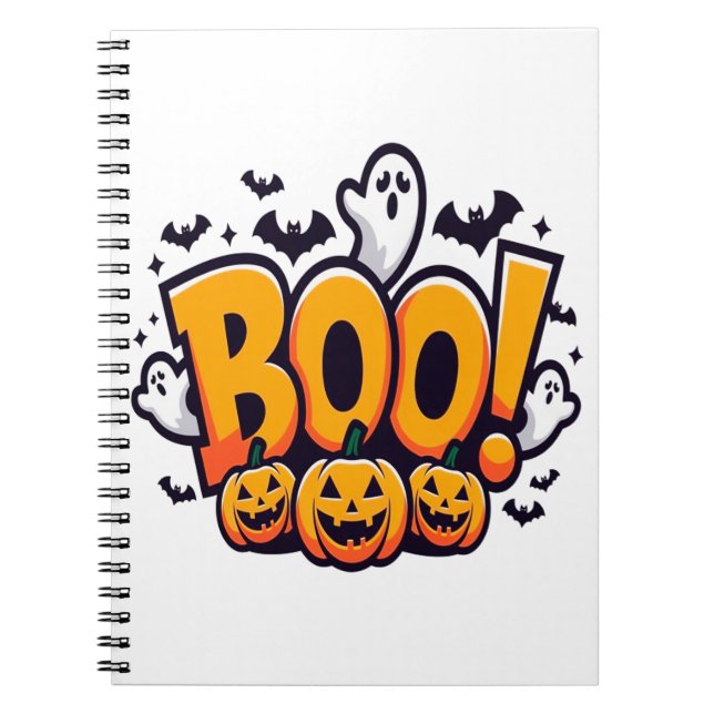 Cuaderno Boo ghosts halloween  (Frente)
