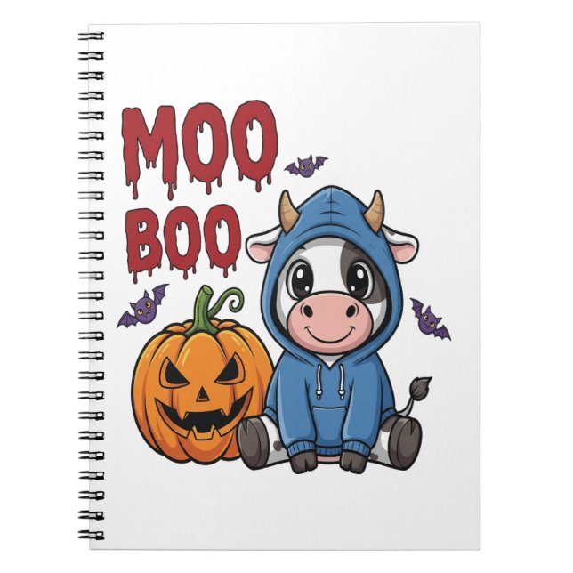 Cuaderno Boo Halloween Spookan a la vaca fantasma (Frente)