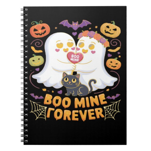 Cuaderno Boo Mine Para Siempre Fantasma Gato Negro Hallow (Frente)