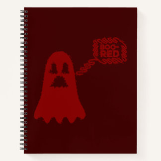 Cuaderno Boo-Red Spiral Notebook