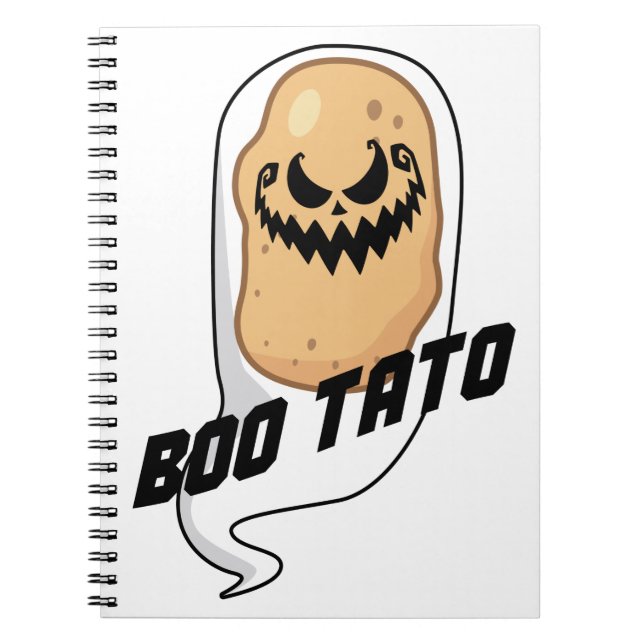 Cuaderno Boo-Tato Spooky Potato Food Halloween (Frente)