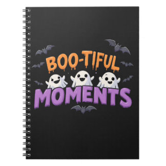 Cuaderno Boo-Tiful Moments Cute Halloween Ghosts and Bats