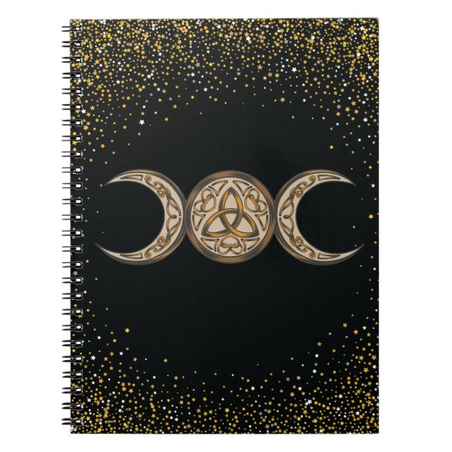 Cuaderno Book of Shadows Celtic Triple Moon/Triple Goddess  (Frente)
