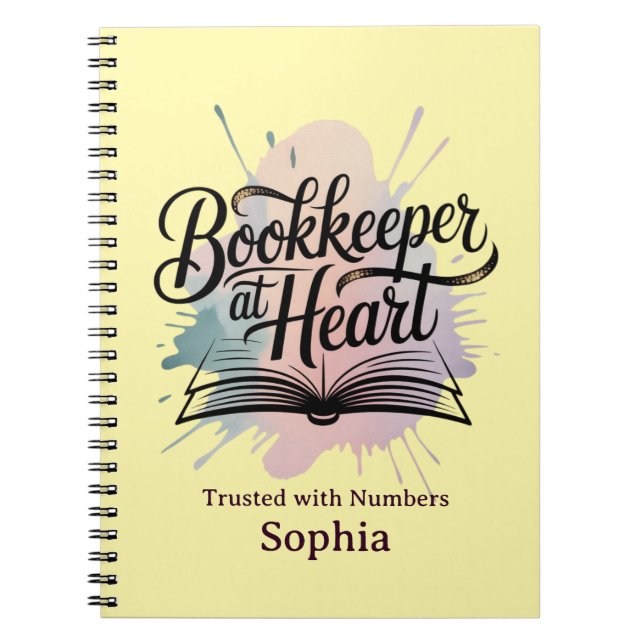 Cuaderno Bookkeeper at Heart Personalized (Frente)