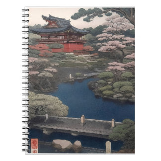Cuaderno Booknote - Temple on the river - Japan