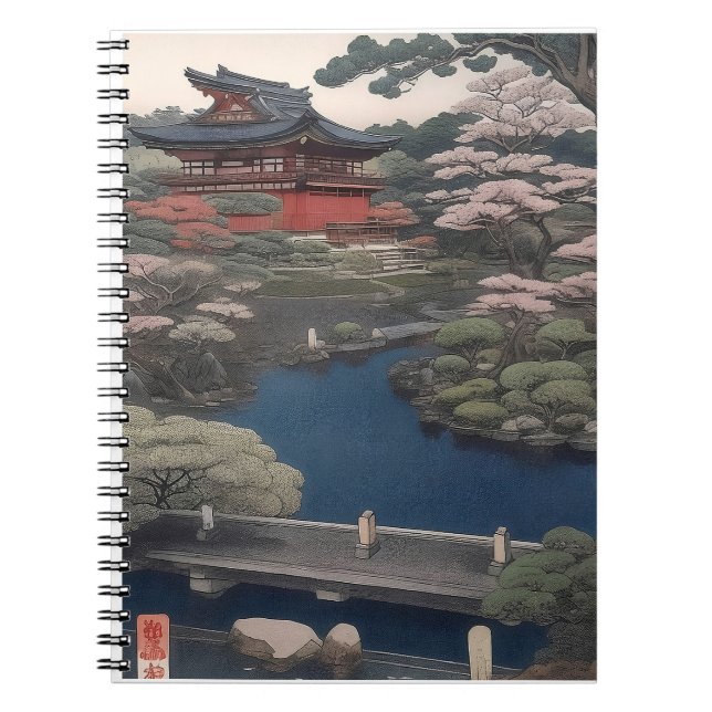 Cuaderno Booknote - Temple on the river - Japan (Frente)