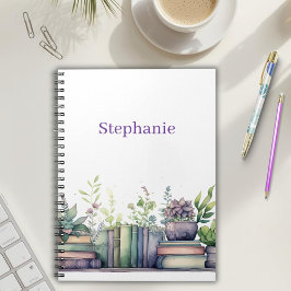 Cuaderno Books and Plants Watercolor Notebook