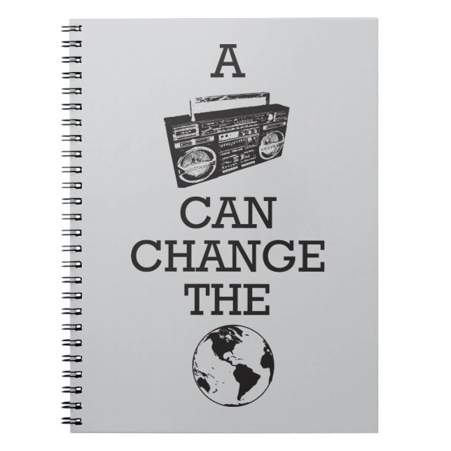 Cuaderno Boombox puede cambiar el mundo (Frente)