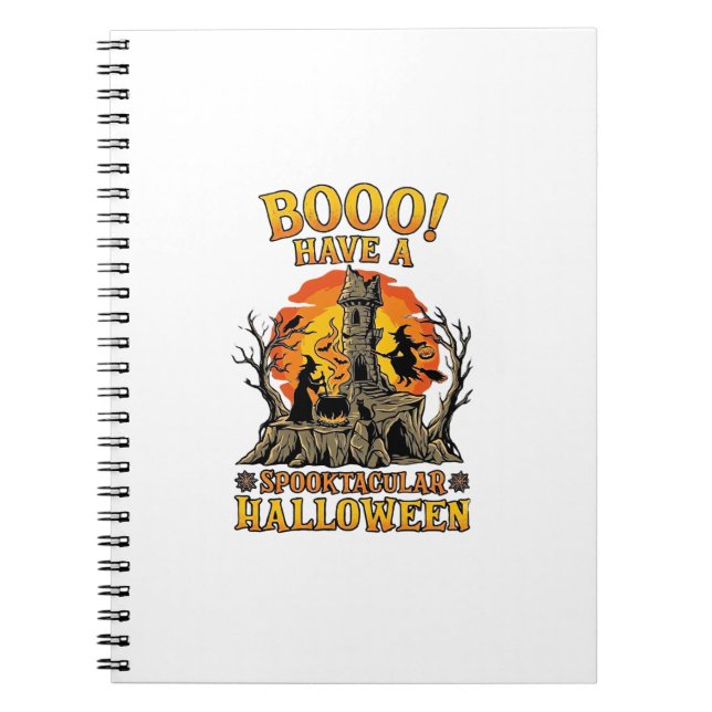 Cuaderno Booo Espeluznante Bruja Caldera Castillo de Hallow (Frente)