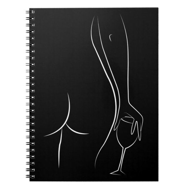 Cuaderno Booty and wine oclock - B&W (Frente)