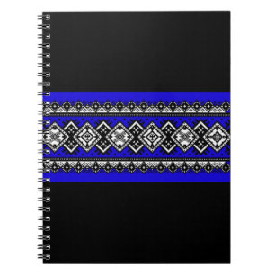 Cuaderno Bordado azul