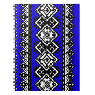 Cuaderno Bordado azul