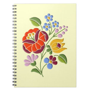Cuaderno Bordado de Kalocsa - arte popular húngaro
