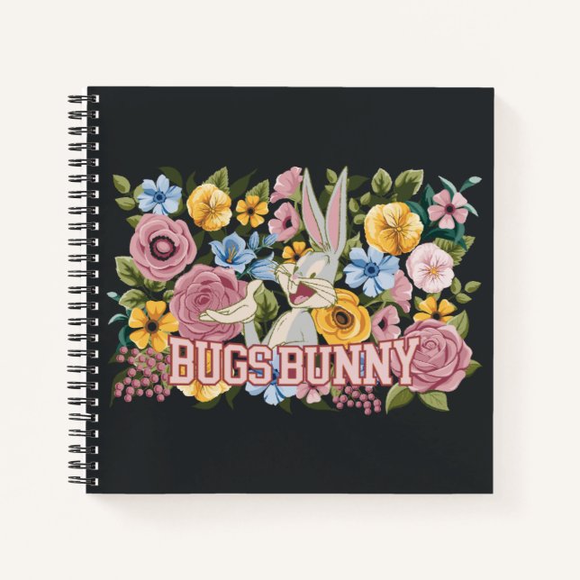 Cuaderno Bordado Floral Gráfico de BUGS BUNNY™ (Anverso)