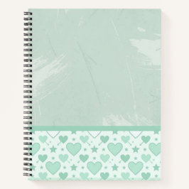 Cuaderno Borde de Corazones y Estrellas de Menta
