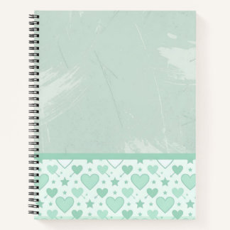 Cuaderno Borde de Corazones y Estrellas de Menta