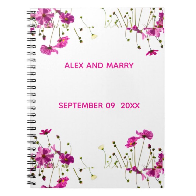 Cuaderno Borde de jardín de flores silvestres modernas (Frente)