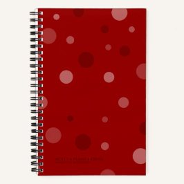 Cuaderno Borde de puntos pop rojos oscuros