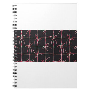 Cuaderno Borde de rosa rojo blanco, cinta de colores gemelo