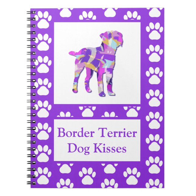 Cuaderno Borde del perro del territorio besa silueta lindo  (Frente)