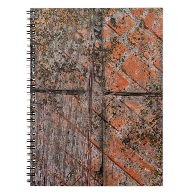 Cuaderno Borde multicolor abstracto con fondo abstracto (Frente)