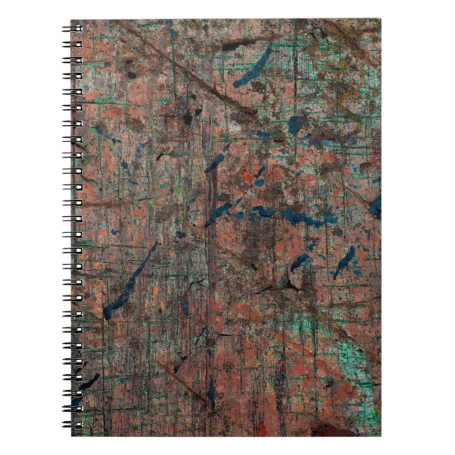Cuaderno Borde multicolor abstracto con fondo abstracto (Frente)