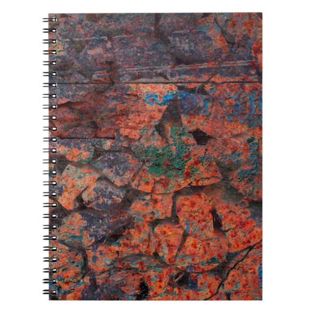 Cuaderno Borde multicolor abstracto con fondo abstracto (Frente)