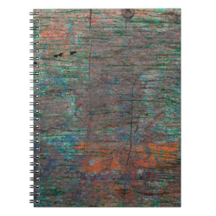 Cuaderno Borde multicolor abstracto con fondo abstracto