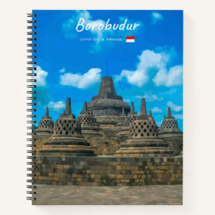 Cuaderno Borobudur, Indonesia - Templo Budista Antiguo Sp