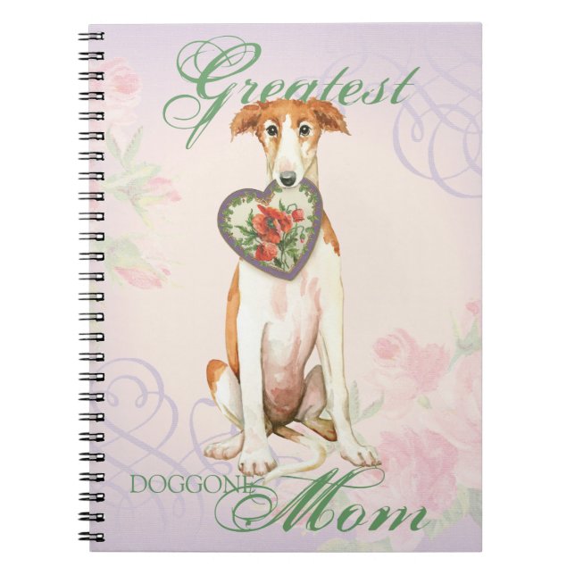 Cuaderno Borzoi Heart Mom (Frente)