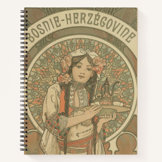 Cuaderno Bosnia y Herzegovina por Alphonse Mucha (1900) (Anverso)
