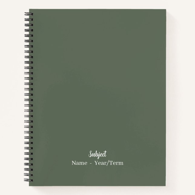 Cuaderno Bosque (Anverso)
