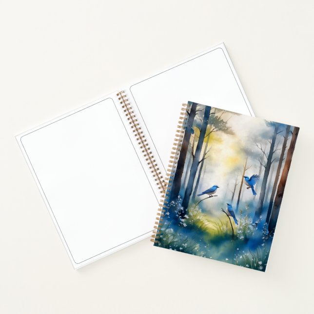 Cuaderno Bosque Azulejos Escénico Forestal (Interior)