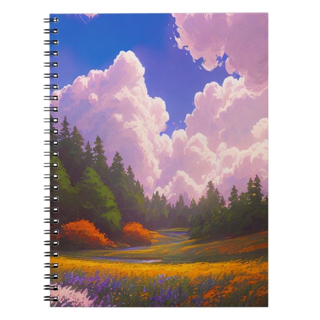 Cuaderno Bosque bajo un cielo nublado húmedo (Frente)