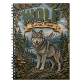 Cuaderno Bosque Boreal Lobo POPCUT