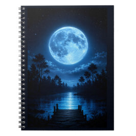 Cuaderno Bosque Celestial Iluminado por la Luna Estética