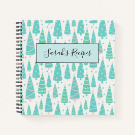 Cuaderno Bosque de árboles de Navidad Pastel